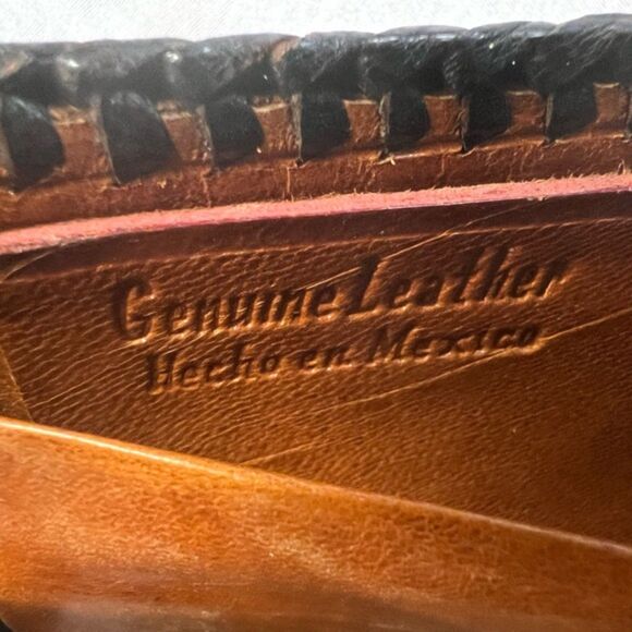 Vintage Tooled Leather Cowboy Long Wallet Made in Mexico - Picture 3 of 4